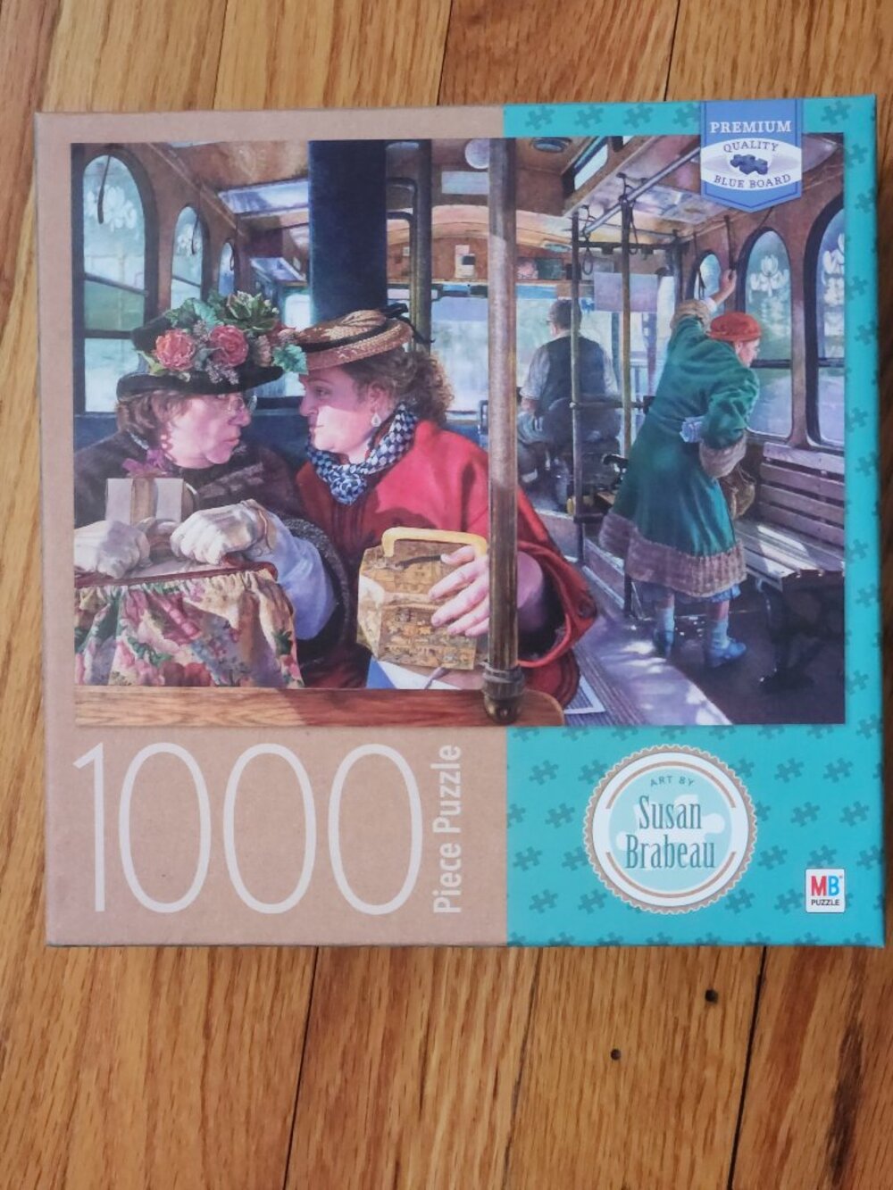 Puzzle The Conversation Ladies on a street car never opened 1000 pieces
